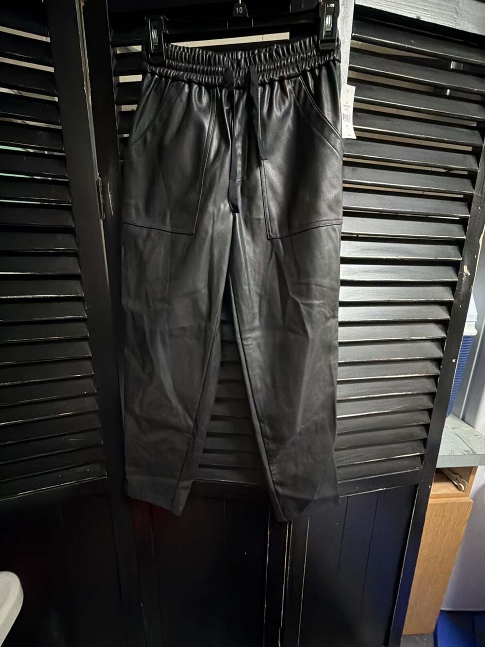Saks Fifth Avenue Women's Faux Leather Drawstring Jogger Pants